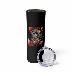 Red Tails Tuskegee Airmen Skinny Tumbler Black History Fighter Plane Patriotic Tribute - African Pride