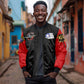Red Tails Tuskegee Airmen Sleeve Zip Bomber Jacket Black History Fighter Plane Patriotic Tribute - African Pride