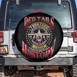 Red Tails Tuskegee Airmen Spare Tire Cover Black History Fighter Plane Patriotic Tribute - African Pride
