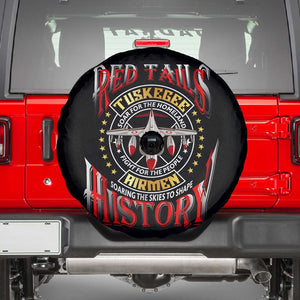 Red Tails Tuskegee Airmen Spare Tire Cover Black History Fighter Plane Patriotic Tribute - African Pride