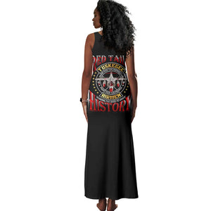 Red Tails Tuskegee Airmen Tank Maxi Dress Black History Fighter Plane Patriotic Tribute - African Pride