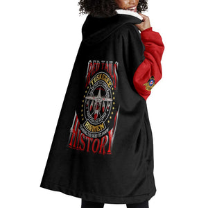 Red Tails Tuskegee Airmen Wearable Blanket Hoodie Black History Fighter Plane Patriotic Tribute - African Pride