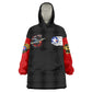 Red Tails Tuskegee Airmen Wearable Blanket Hoodie Black History Fighter Plane Patriotic Tribute - African Pride