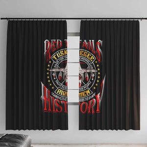 Red Tails Tuskegee Airmen Window Curtain Black History Fighter Plane Patriotic Tribute - African Pride