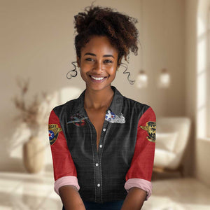 Red Tails Tuskegee Airmen Women Casual Shirt Black History Fighter Plane Patriotic Tribute - African Pride