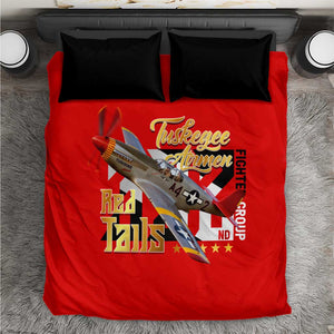 Tuskegee Red Tails Airmen Bedding Set African American WWII Fighter Pilot Legacy - African Pride