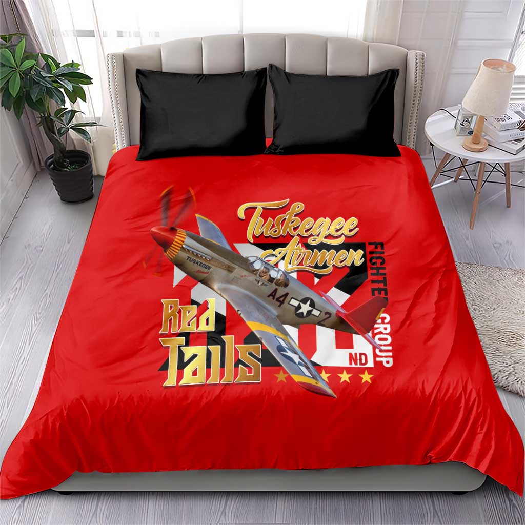Tuskegee Red Tails Airmen Bedding Set African American WWII Fighter Pilot Legacy - African Pride