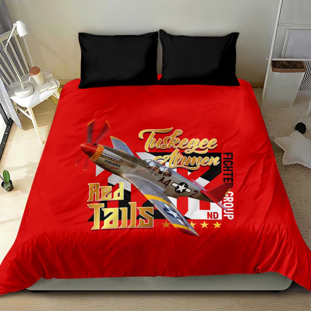 Tuskegee Red Tails Airmen Bedding Set African American WWII Fighter Pilot Legacy - African Pride