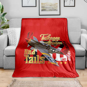 Tuskegee Red Tails Airmen Blanket African American WWII Fighter Pilot Legacy - African Pride