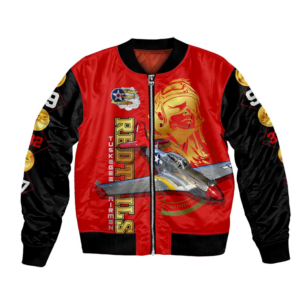 Tuskegee Red Tails Airmen Bomber Jacket African American WWII Fighter Pilot Legacy - African Pride