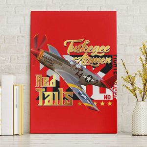 Tuskegee Red Tails Airmen Canvas Wall Art African American WWII Fighter Pilot Legacy - African Pride