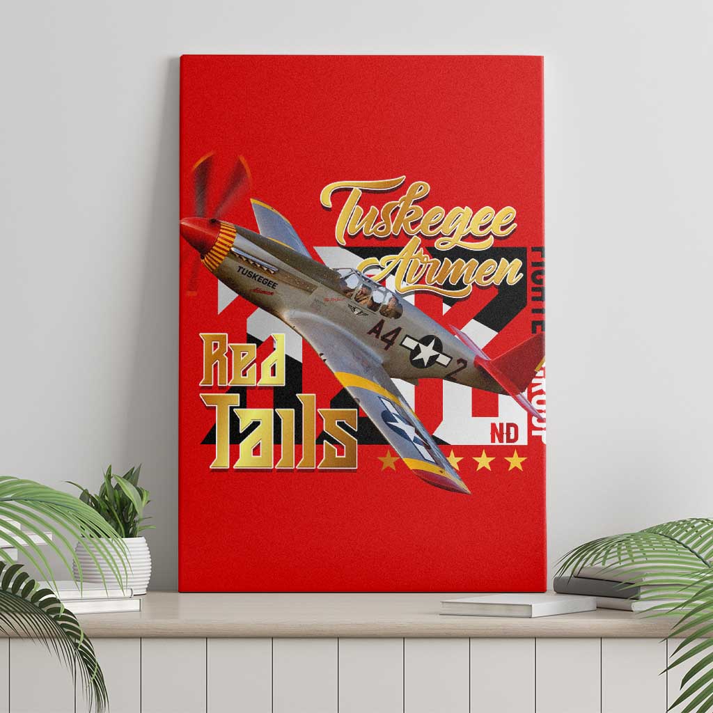 Tuskegee Red Tails Airmen Canvas Wall Art African American WWII Fighter Pilot Legacy - African Pride