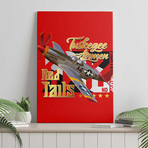 Tuskegee Red Tails Airmen Canvas Wall Art African American WWII Fighter Pilot Legacy - African Pride