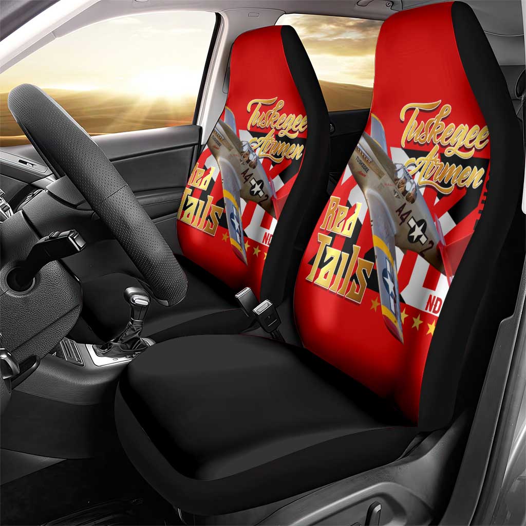 Tuskegee Red Tails Airmen Car Seat Cover African American WWII Fighter Pilot Legacy - African Pride