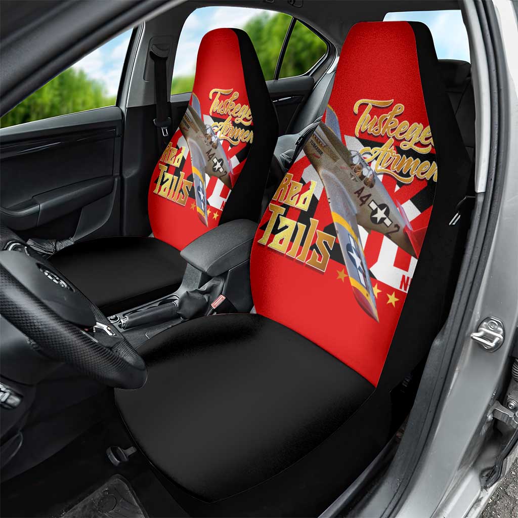 Tuskegee Red Tails Airmen Car Seat Cover African American WWII Fighter Pilot Legacy - African Pride