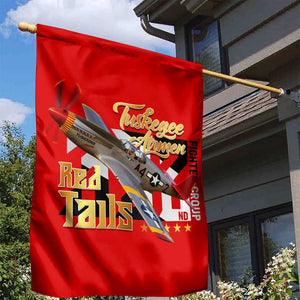 Tuskegee Red Tails Airmen Garden Flag African American WWII Fighter Pilot Legacy - African Pride