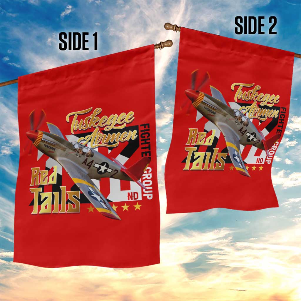 Tuskegee Red Tails Airmen Garden Flag African American WWII Fighter Pilot Legacy - African Pride