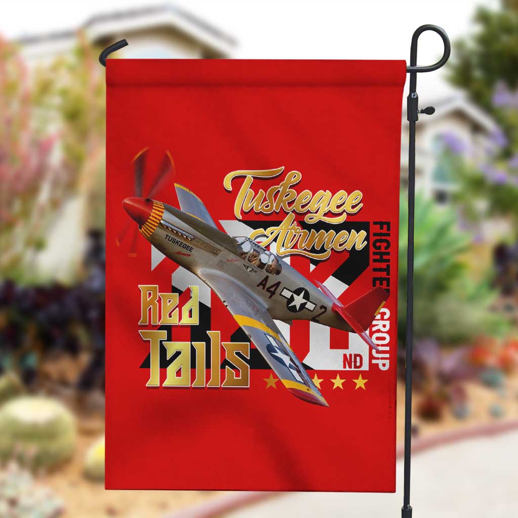 Tuskegee Red Tails Airmen Garden Flag African American WWII Fighter Pilot Legacy - African Pride