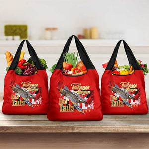 Tuskegee Red Tails Airmen Grocery Bag African American WWII Fighter Pilot Legacy - African Pride