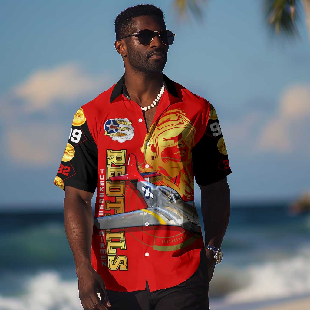 Tuskegee Red Tails Airmen Hawaiian Shirt African American WWII Fighter Pilot Legacy - African Pride