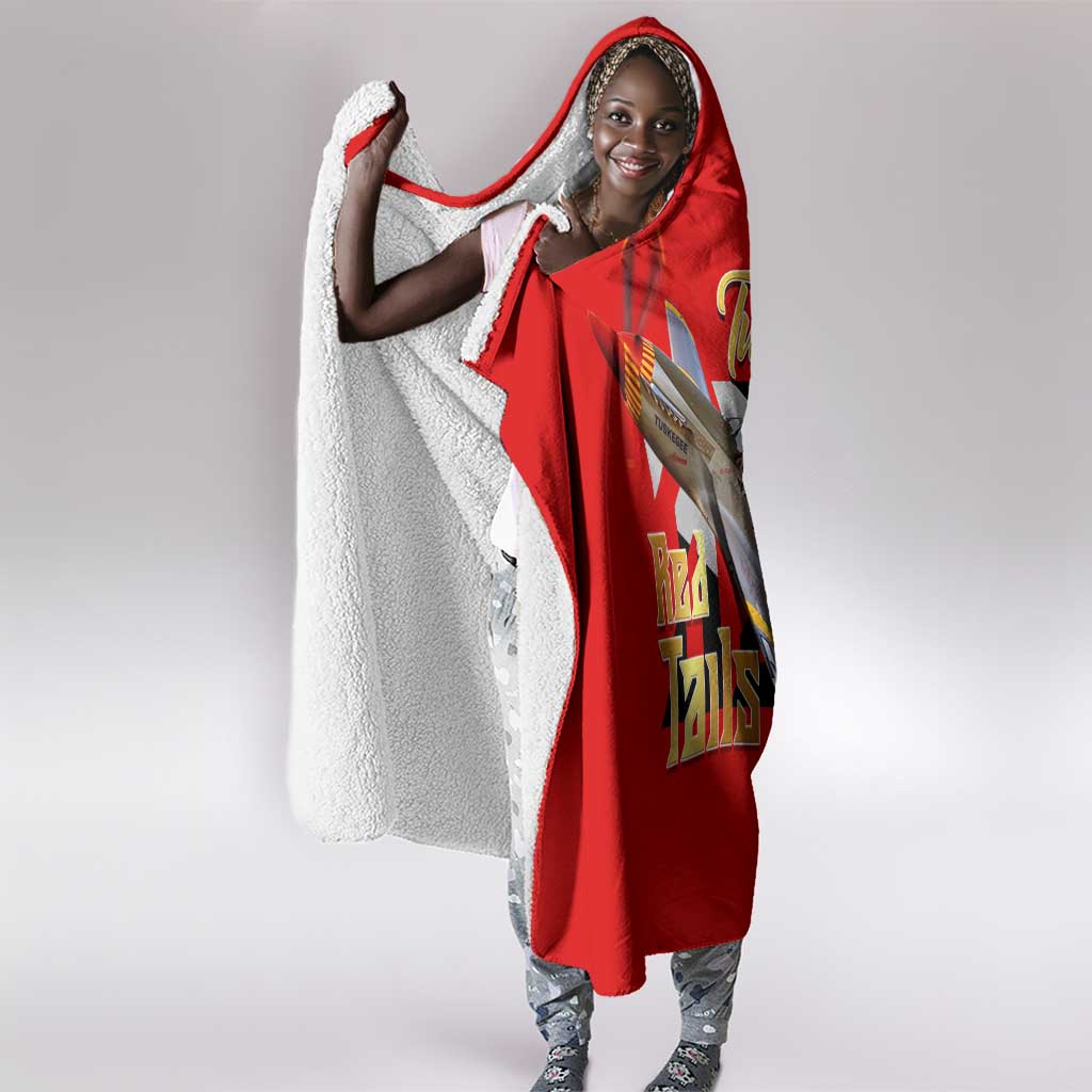 Tuskegee Red Tails Airmen Hooded Blanket African American WWII Fighter Pilot Legacy - African Pride