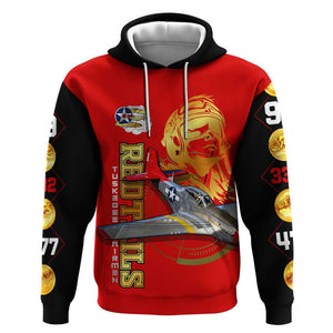 Tuskegee Red Tails Airmen Hoodie African American WWII Fighter Pilot Legacy - African Pride