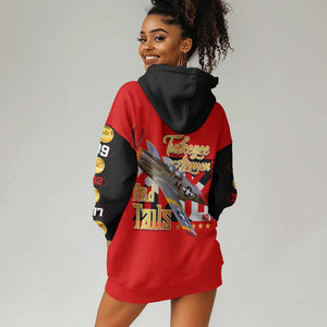 Tuskegee Red Tails Airmen Hoodie Dress African American WWII Fighter Pilot Legacy - African Pride