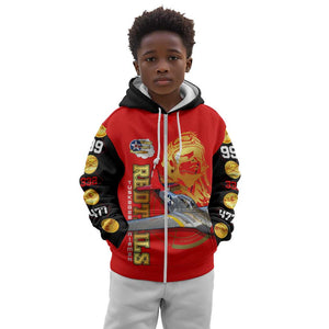 Tuskegee Red Tails Airmen Kid Hoodie African American WWII Fighter Pilot Legacy - African Pride