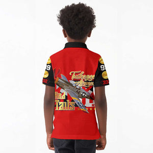 Tuskegee Red Tails Airmen Kid Polo Shirt African American WWII Fighter Pilot Legacy - African Pride