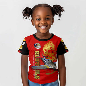 Tuskegee Red Tails Airmen Kid T shirt African American WWII Fighter Pilot Legacy - African Pride
