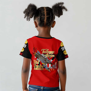 Tuskegee Red Tails Airmen Kid T shirt African American WWII Fighter Pilot Legacy - African Pride
