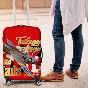 Tuskegee Red Tails Airmen Luggage Cover African American WWII Fighter Pilot Legacy - African Pride
