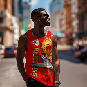 Tuskegee Red Tails Airmen Men Tank Top African American WWII Fighter Pilot Legacy - African Pride