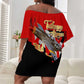 Tuskegee Red Tails Airmen Off Shoulder Short Dress African American WWII Fighter Pilot Legacy - African Pride