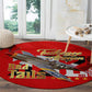 Tuskegee Red Tails Airmen Round Carpet African American WWII Fighter Pilot Legacy - African Pride