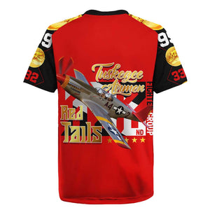 Tuskegee Red Tails Airmen Rugby Jersey African American WWII Fighter Pilot Legacy - African Pride