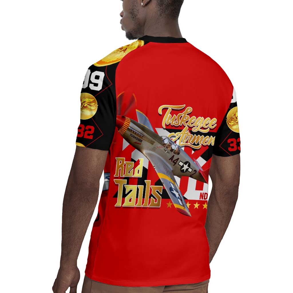 Tuskegee Red Tails Airmen Rugby Jersey African American WWII Fighter Pilot Legacy - African Pride