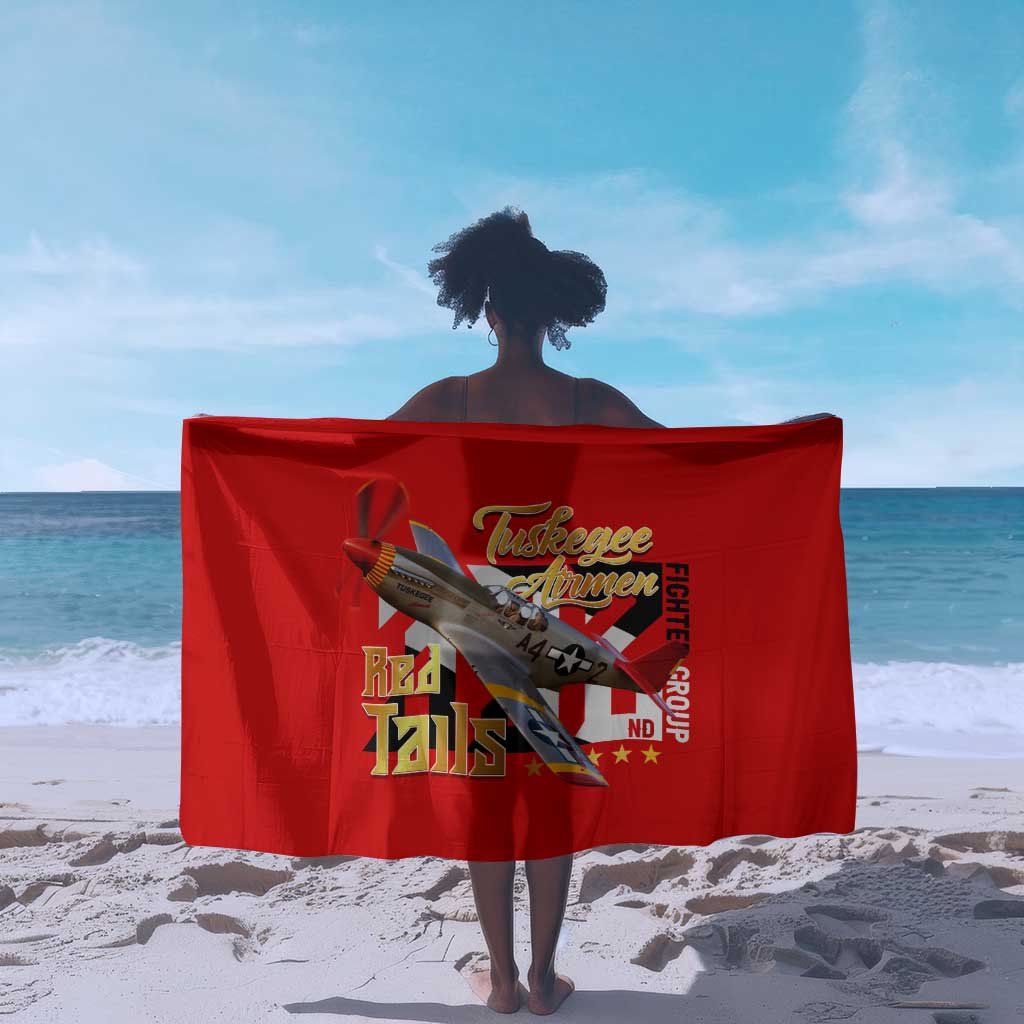 Tuskegee Red Tails Airmen Sarong African American WWII Fighter Pilot Legacy - African Pride