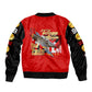 Tuskegee Red Tails Airmen Sleeve Zip Bomber Jacket African American WWII Fighter Pilot Legacy - African Pride