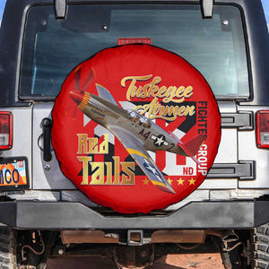 Tuskegee Red Tails Airmen Spare Tire Cover African American WWII Fighter Pilot Legacy - African Pride