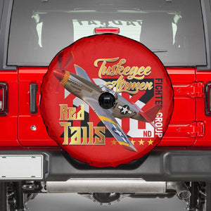 Tuskegee Red Tails Airmen Spare Tire Cover African American WWII Fighter Pilot Legacy - African Pride
