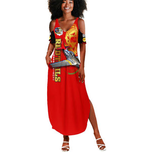 Tuskegee Red Tails Airmen Summer Maxi Dress African American WWII Fighter Pilot Legacy - African Pride