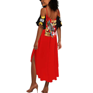 Tuskegee Red Tails Airmen Summer Maxi Dress African American WWII Fighter Pilot Legacy - African Pride
