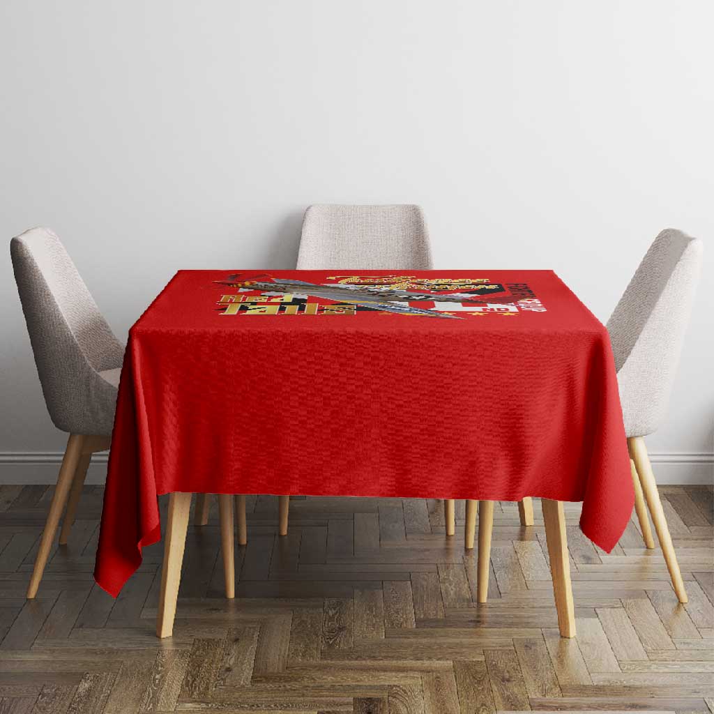 Tuskegee Red Tails Airmen Tablecloth African American WWII Fighter Pilot Legacy - African Pride
