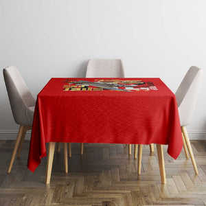 Tuskegee Red Tails Airmen Tablecloth African American WWII Fighter Pilot Legacy - African Pride