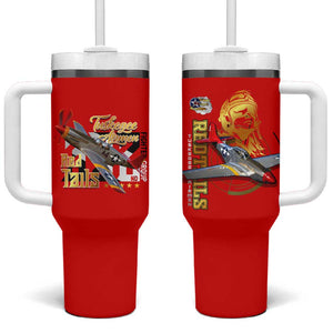 Tuskegee Red Tails Airmen Tumbler With Handle African American WWII Fighter Pilot Legacy - African Pride