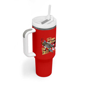 Tuskegee Red Tails Airmen Tumbler With Handle African American WWII Fighter Pilot Legacy - African Pride