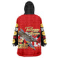 Tuskegee Red Tails Airmen Wearable Blanket Hoodie African American WWII Fighter Pilot Legacy - African Pride