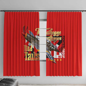 Tuskegee Red Tails Airmen Window Curtain African American WWII Fighter Pilot Legacy - African Pride
