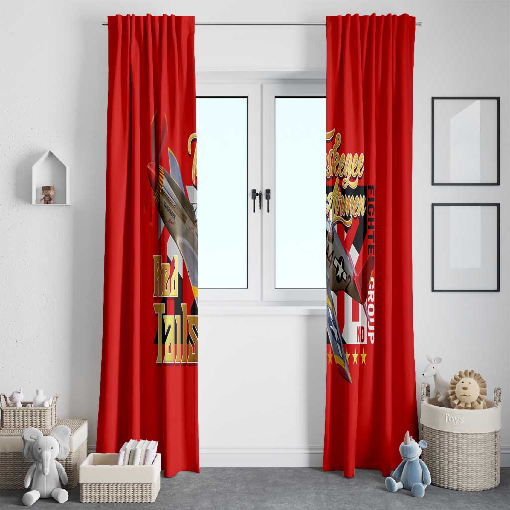 Tuskegee Red Tails Airmen Window Curtain African American WWII Fighter Pilot Legacy - African Pride